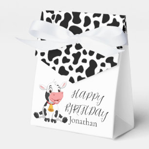Cartoon Baby Cow Birthday Favor Box Geschenkschachtel