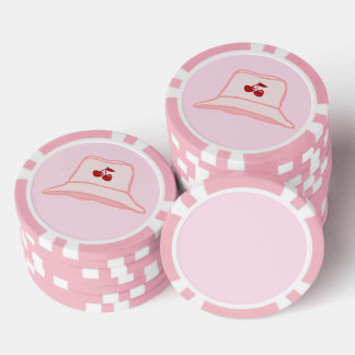 Cartoon-Baby-Rosa-Coque-Cherry-Eimerhut Pokerchips