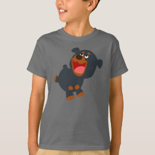 Cartoon Baby Rottweiler Children T - Shirt