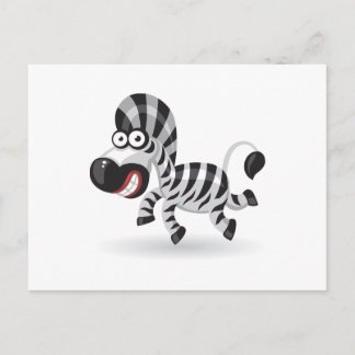 Cartoon baby Zebra Postkarte