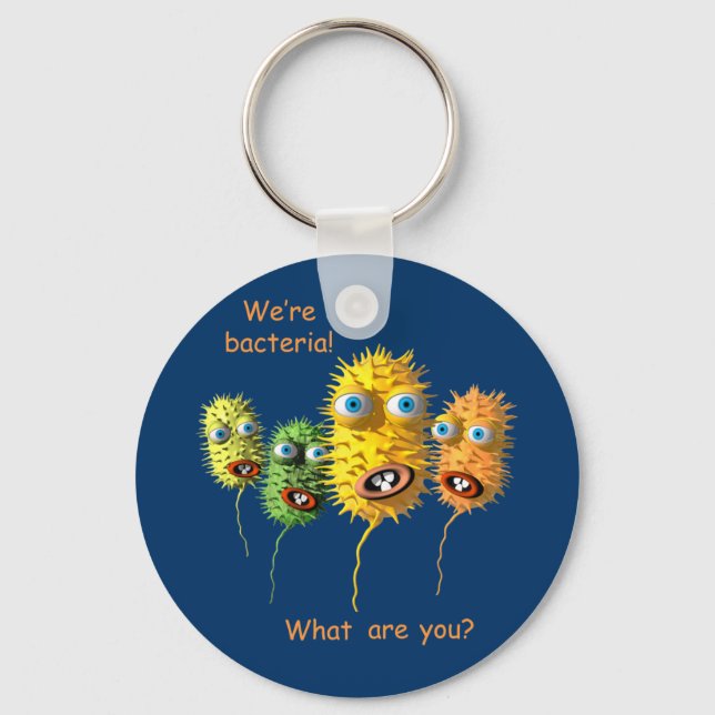 Cartoon Bacteria Schlüsselkette Schlüsselanhänger (Vorderseite)
