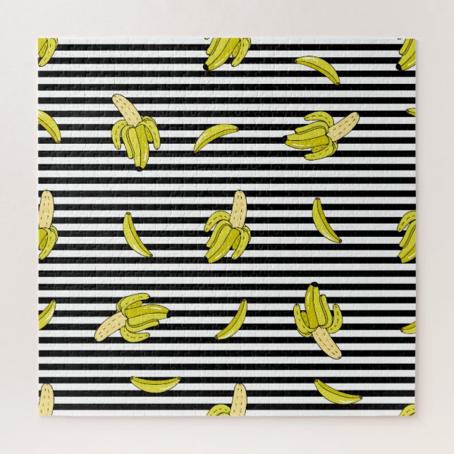 Cartoon Bananenflecken: Retro-Stil. Puzzle (Vertikal)