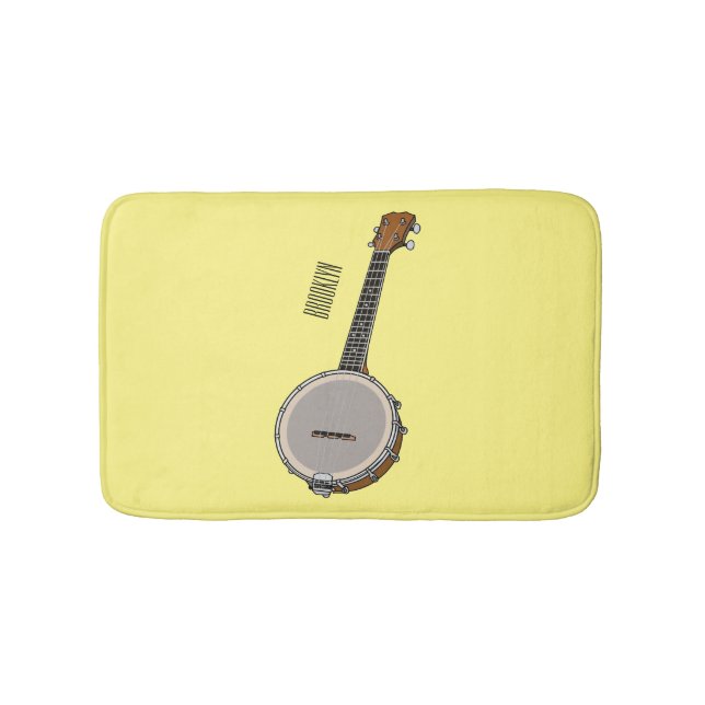 Cartoon Banjo Badematte (Vorderseite)