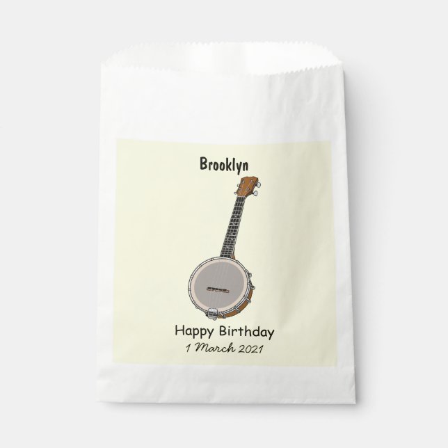 Cartoon Banjo Geschenktütchen (Vorderseite)