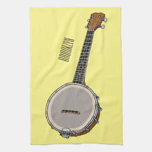Cartoon Banjo Geschirrtuch