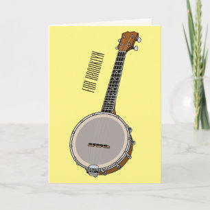 Cartoon Banjo Karte