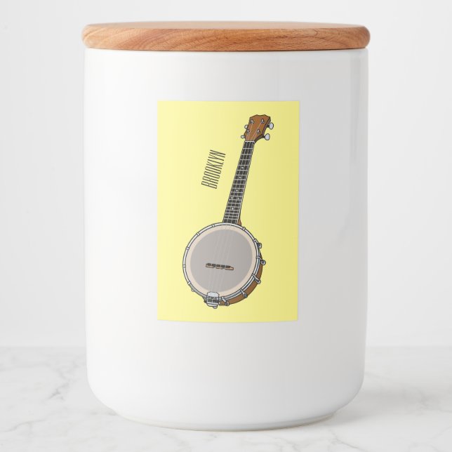 Cartoon Banjo Lebensmitteletikett (Vorderseite)