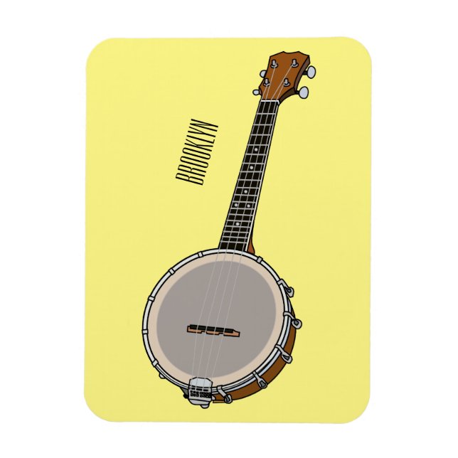 Cartoon Banjo Magnet (Vertikal)