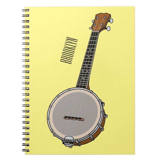 Cartoon Banjo Notizblock (Vorderseite)