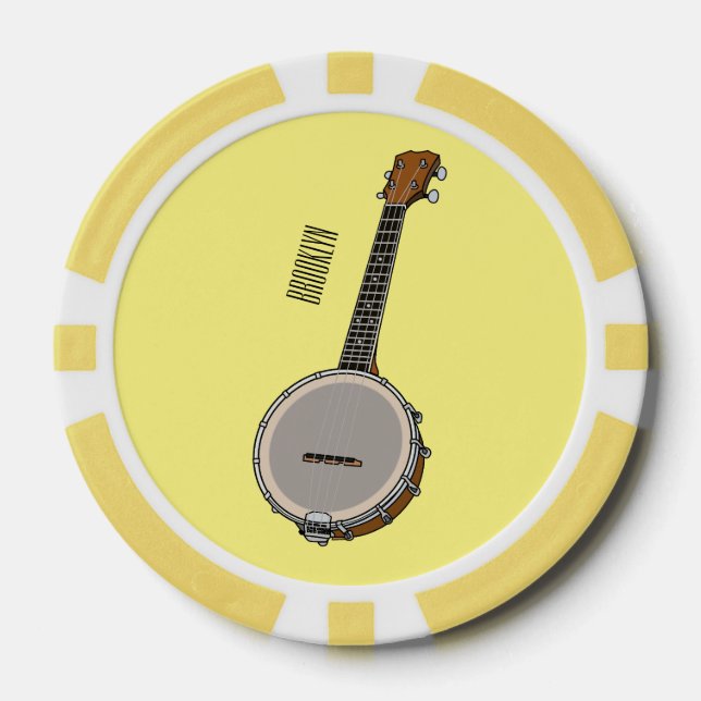 Cartoon Banjo Pokerchips (Vorderseite)