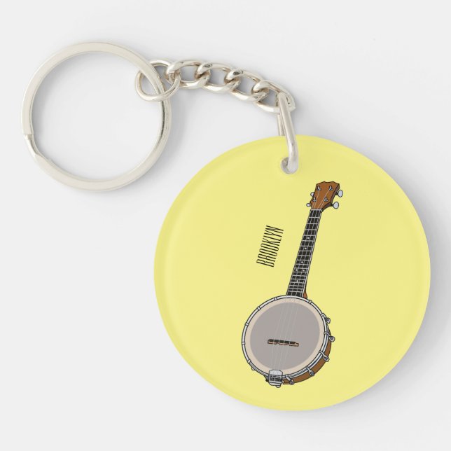 Cartoon Banjo Schlüsselanhänger (Vorderseite)