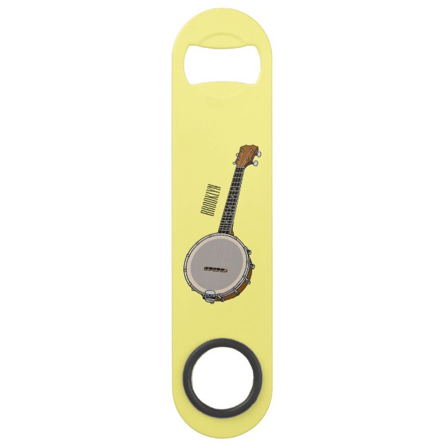 Cartoon Banjo Speed Flaschenöffner (Vorderseite)