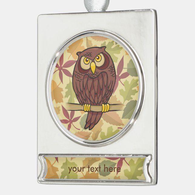 Cartoon Banner-Ornament Silber (Links)