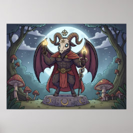 Cartoon Baphomet Poster