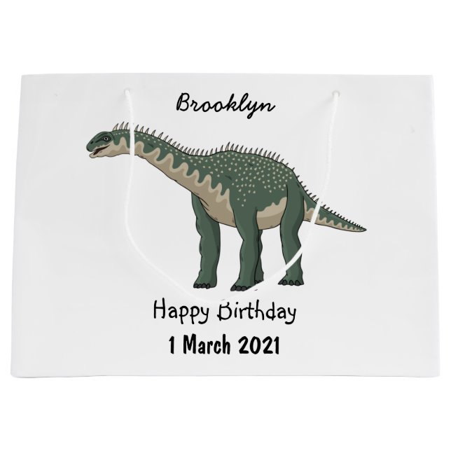 Cartoon Barapasaurus Große Geschenktüte (Vorderseite)