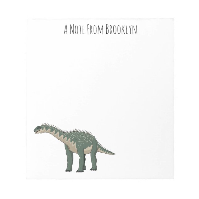 Cartoon Barapasaurus Notizblock (Vorderseite)