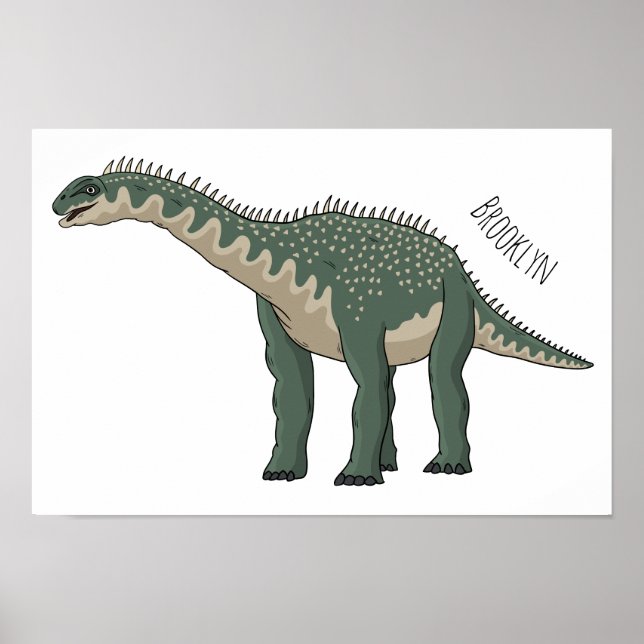 Cartoon Barapasaurus Poster (Vorne)