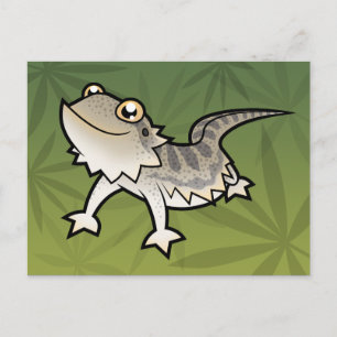 Cartoon Barteter Drache / Rankindrache Postkarte