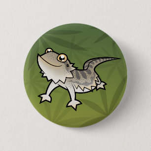 Cartoon-bärtiger Drache/Rankin Drache Button