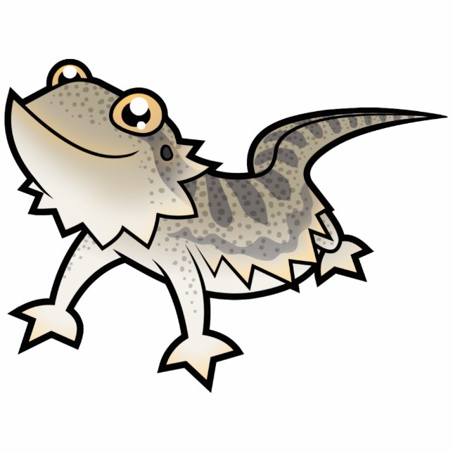 Cartoon-bärtiger Drache/Rankin Drache Fotoskulptur Magnet (Vorne)