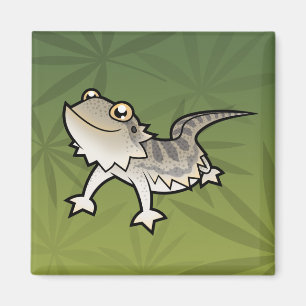 Cartoon-bärtiger Drache/Rankin Drache Magnet