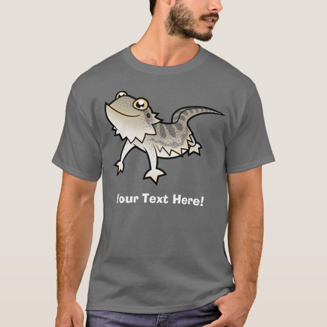 Cartoon-bärtiger Drache/Rankin Drache T-Shirt (Vorderseite)