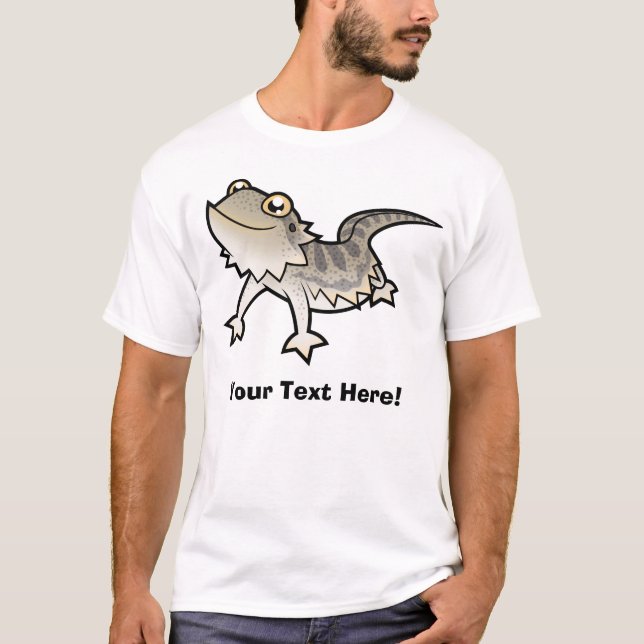 Cartoon-bärtiger Drache/Rankin Drache T-Shirt (Vorderseite)