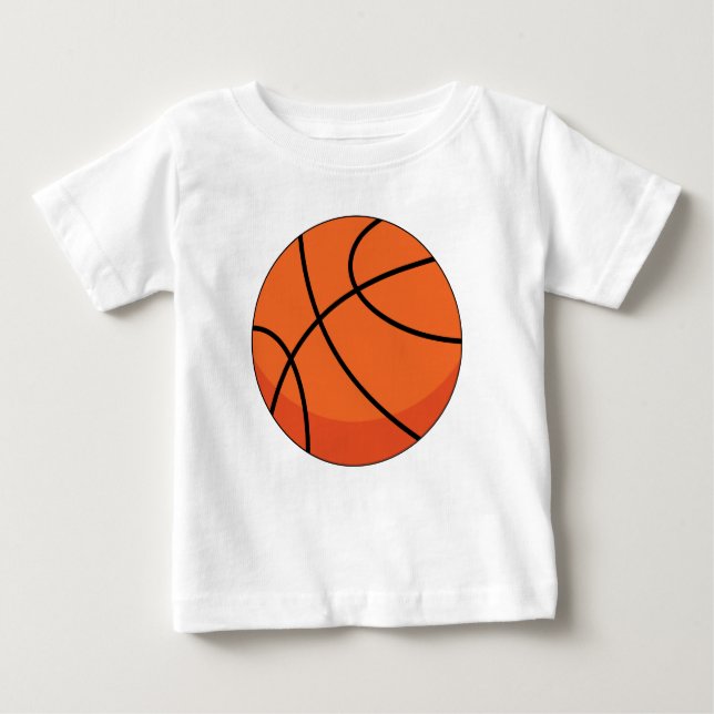 Cartoon Basketball Ball Baby T-shirt (Vorderseite)