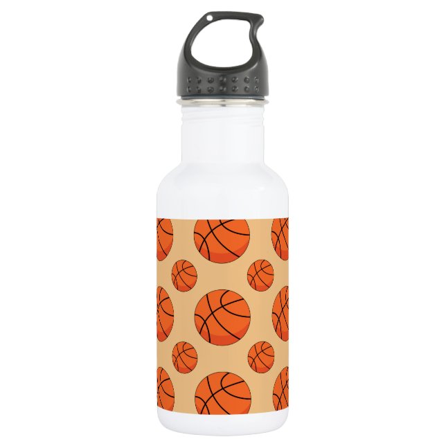 Cartoon Basketball Ball Edelstahlflasche (Vorderseite)