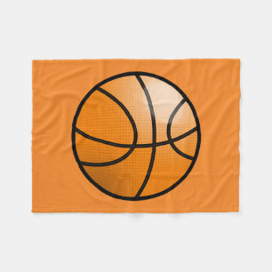 Cartoon Basketball Ball Fleecedecke