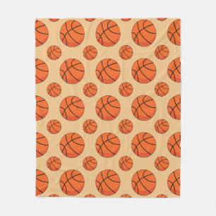 Cartoon Basketball Ball Fleecedecke