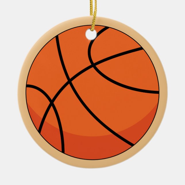 Cartoon Basketball Ball Keramik Ornament (Vorne)