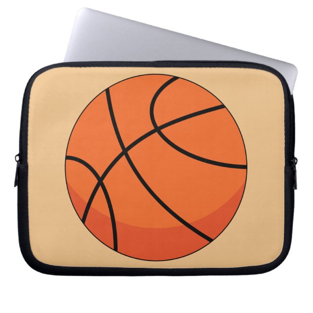 Cartoon Basketball Ball Laptopschutzhülle (Vorderseite)
