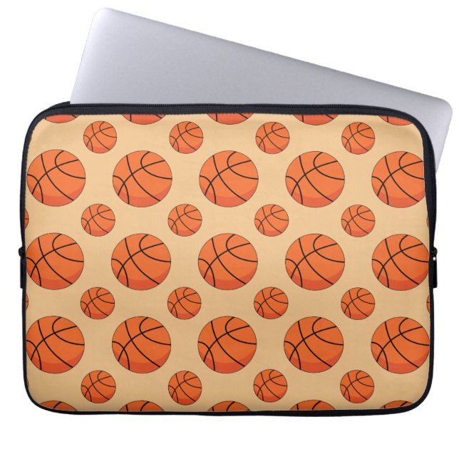Cartoon Basketball Ball Laptopschutzhülle (Vorderseite)