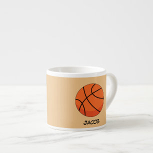 Cartoon Basketball Ball   Name hinzufügen Espressotasse