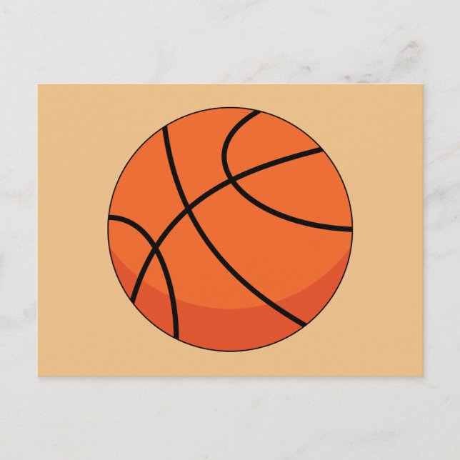 Cartoon Basketball Ball Postkarte (Vorderseite)
