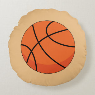 Cartoon Basketball Ball Rundes Kissen