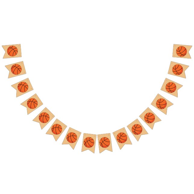 Cartoon Basketball Ball Wimpelkette (Alle)