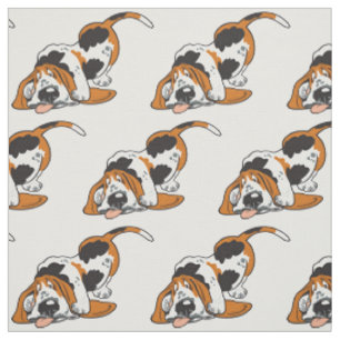 Cartoon Basset Hound Stoff