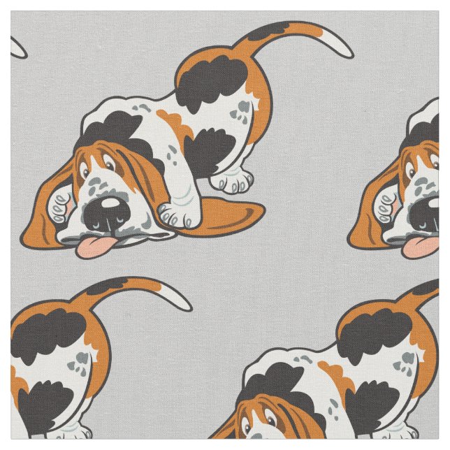 Cartoon Basset Hound Stoff (Nahaufnahme)