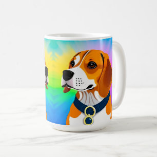 🐶 Cartoon-Beagle-Hund-Illustrationsdesign 🐶 Kaffeetasse