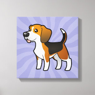 Cartoon Beagle Leinwanddruck