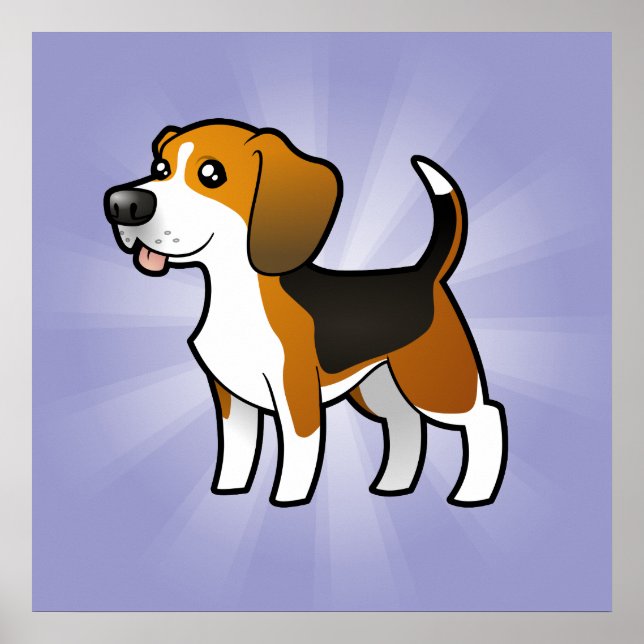 Cartoon Beagle Poster (Vorne)