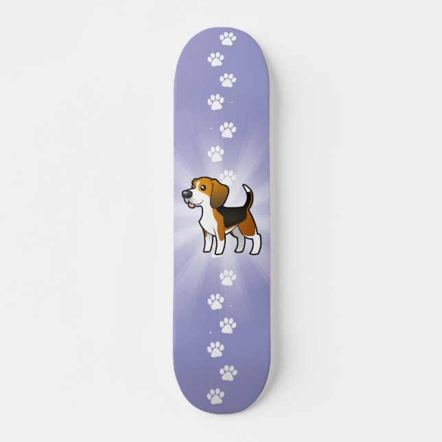 Cartoon-Beagle Skateboard (Vorne)