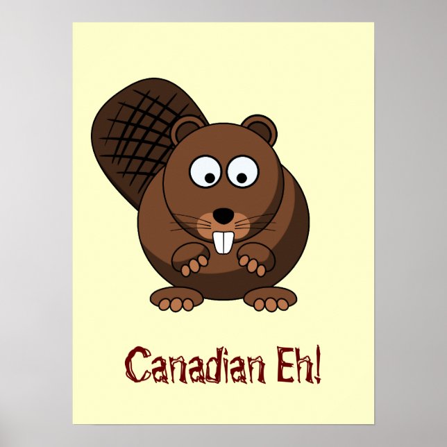 Cartoon Beaver Poster (Vorne)