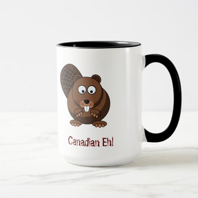 Cartoon Beaver Tasse (Rechts)
