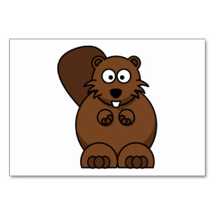 Cartoon Beaver Tischnummer