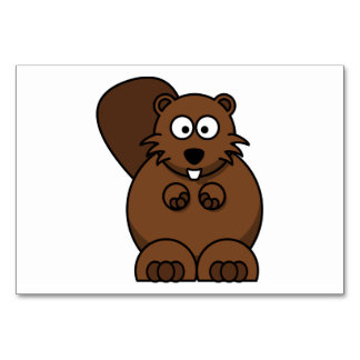 Cartoon Beaver Tischnummer