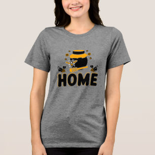 Cartoon Bee and Honey Jar "ZUHAUSE" T - Shirt