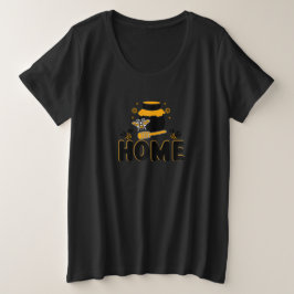 Cartoon Bee and Honey Jar "ZUHAUSE" T - Shirt